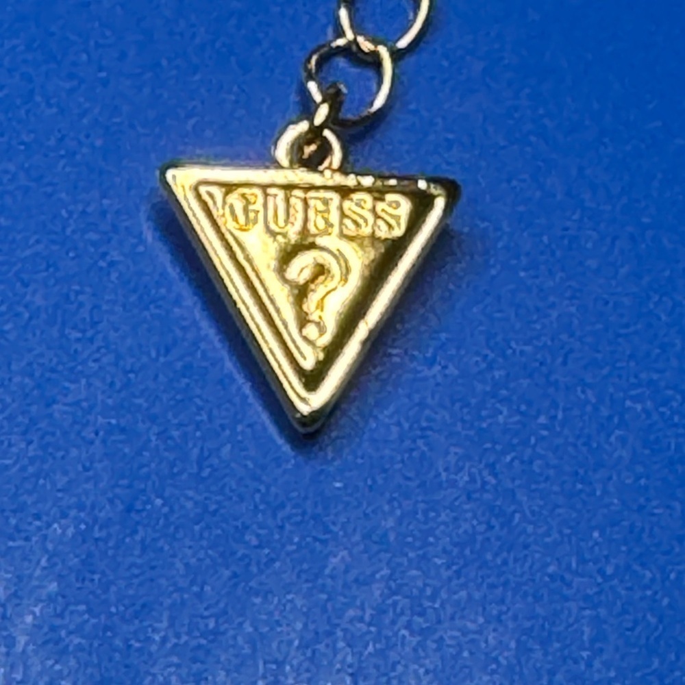 Beautiful Guess Crystal and Flower Necklace in Goldtone - Picture 2 of 5